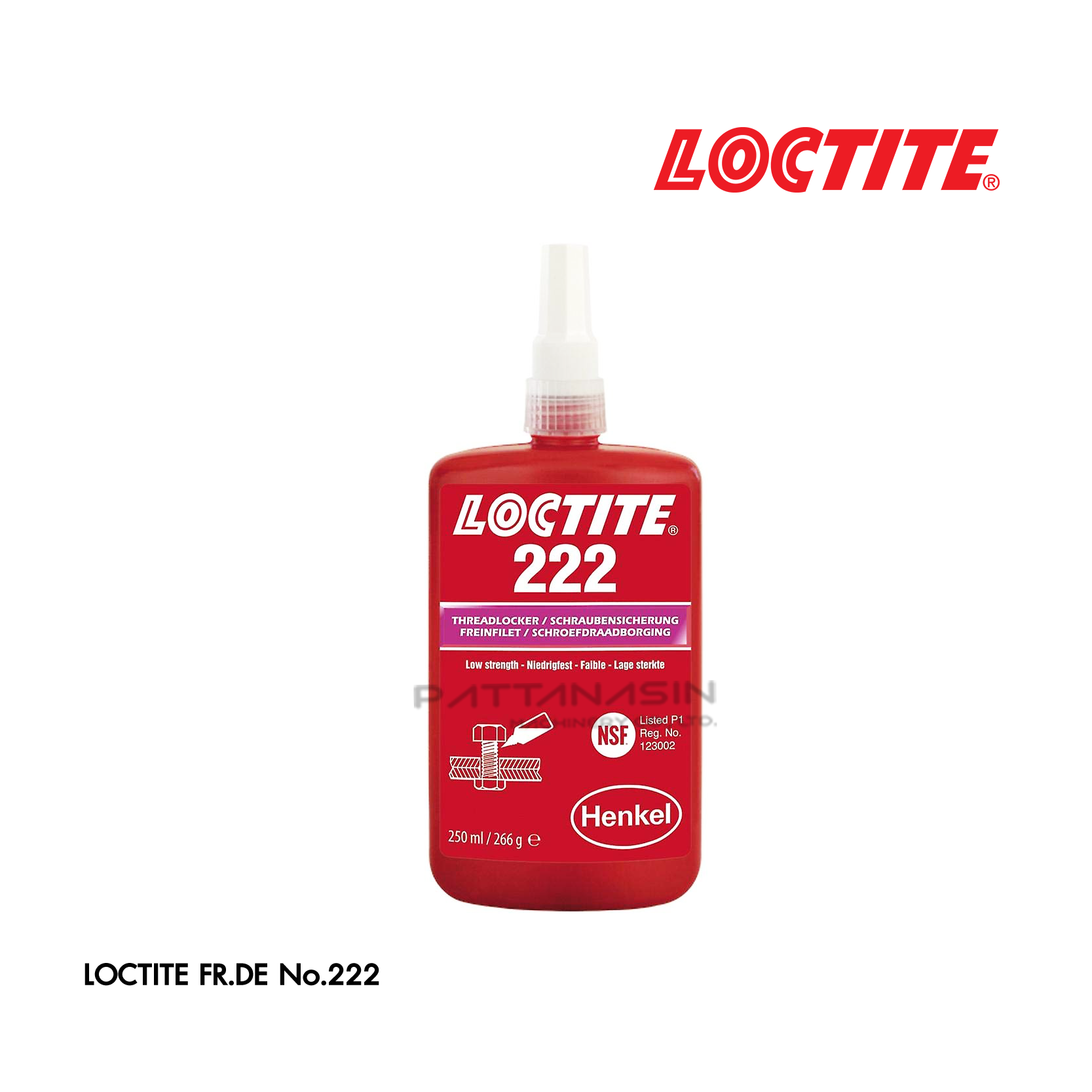 LOCTITE น้ำยาล็อคเกลียว เบอร์ 222 ขนาด 250 มล.